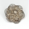 superba brosa " Rose ". argint filigranat. veche manufactura de artizan italian